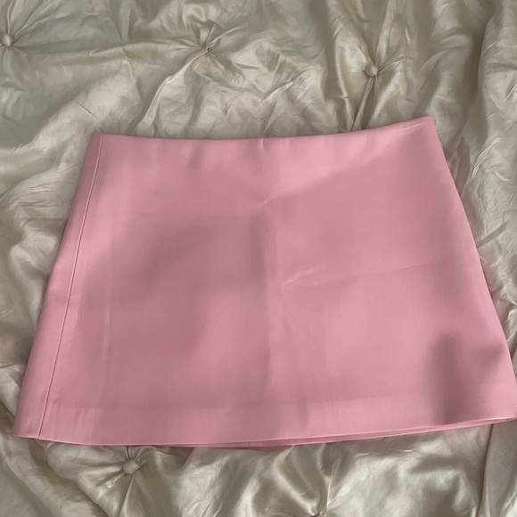 Alice + Olivia Pink Rubi Vegan Leather Low Rise Micro Mini Skirt - Picture 6 of 8